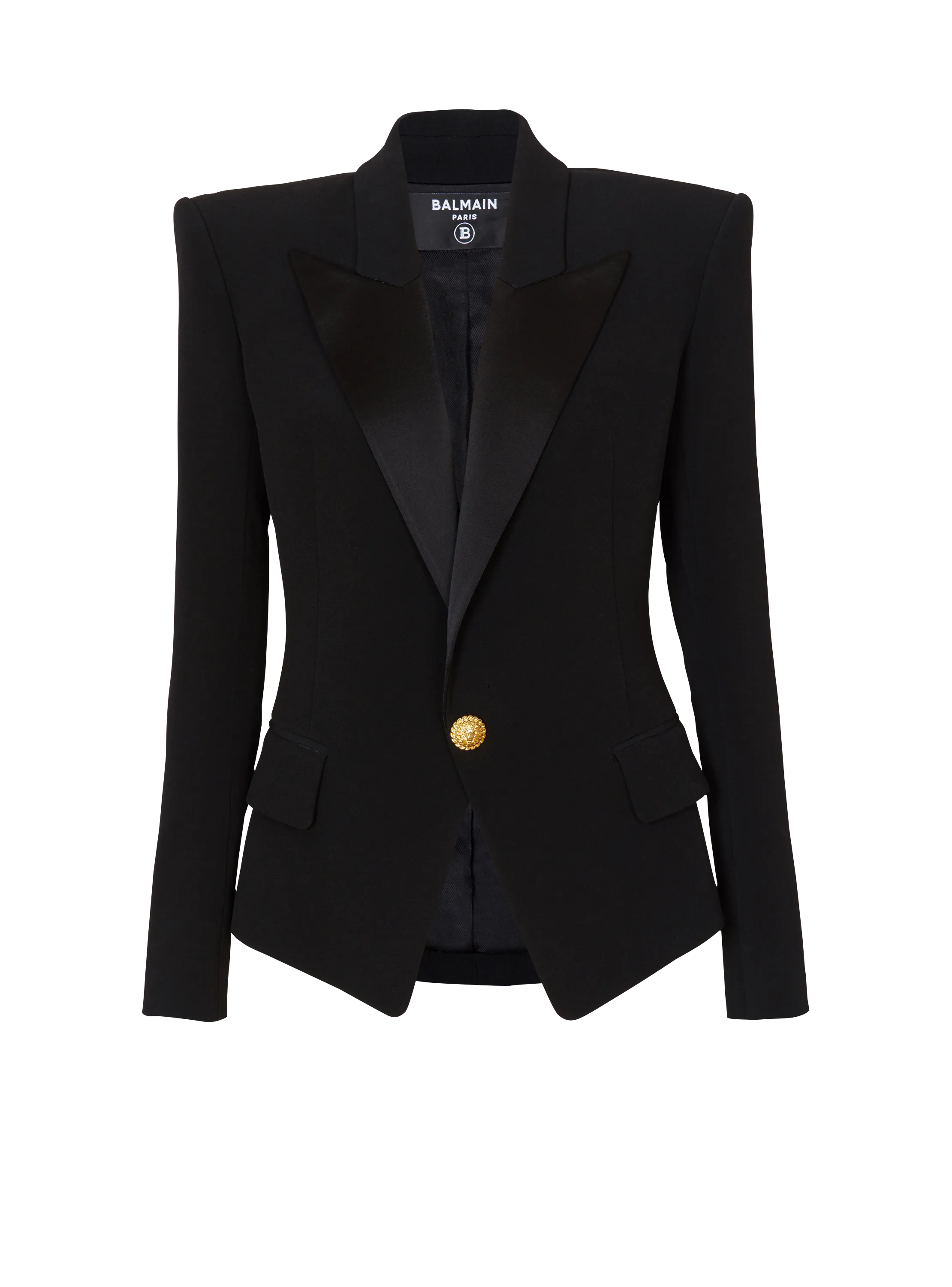 1-button crepe jacket