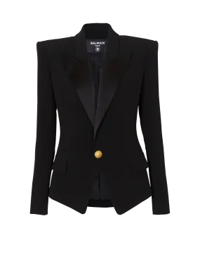 1-button crepe jacket