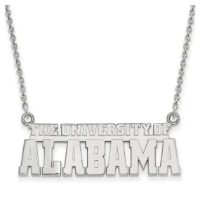 10k White Gold U. of Alabama Small Script Necklace