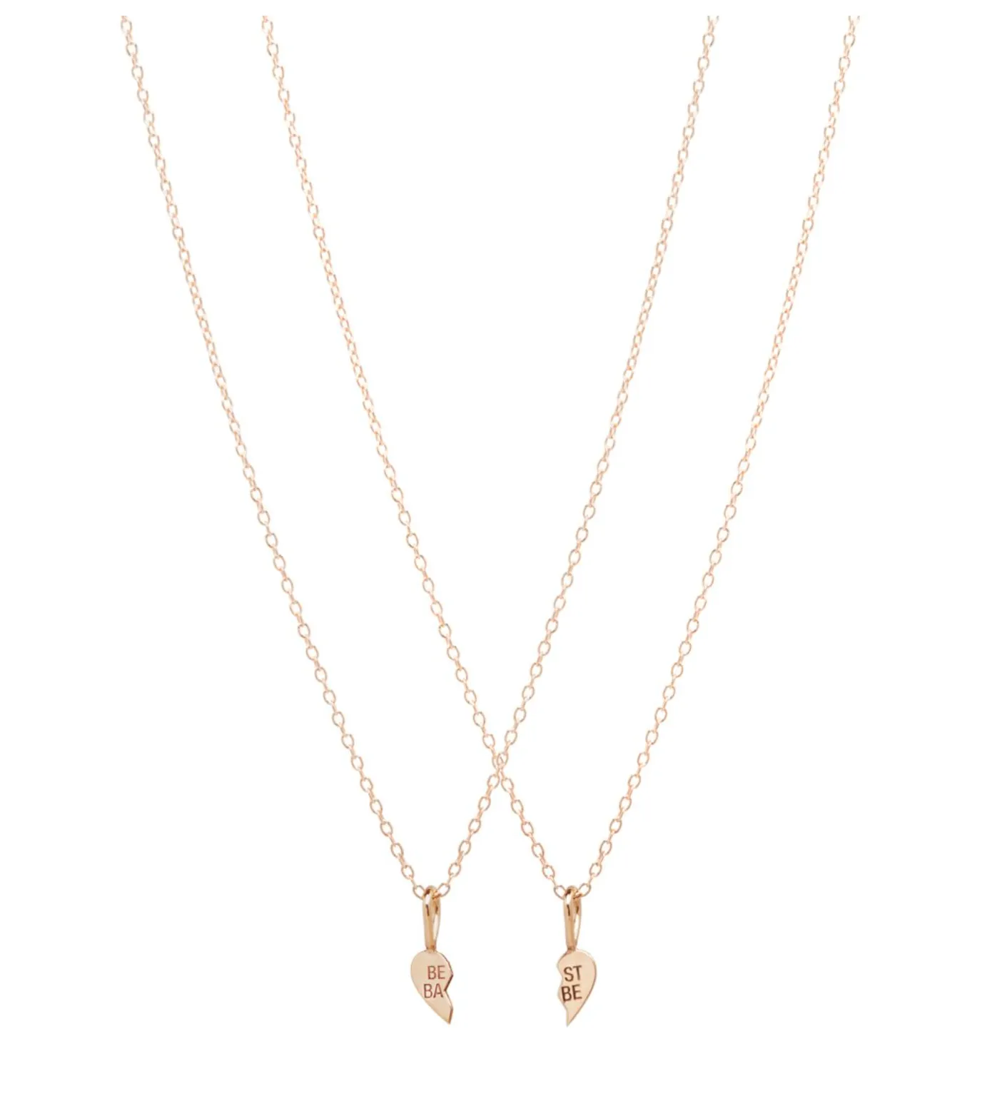 14K ITTY BITTY BEST BABE NECKLACE SET