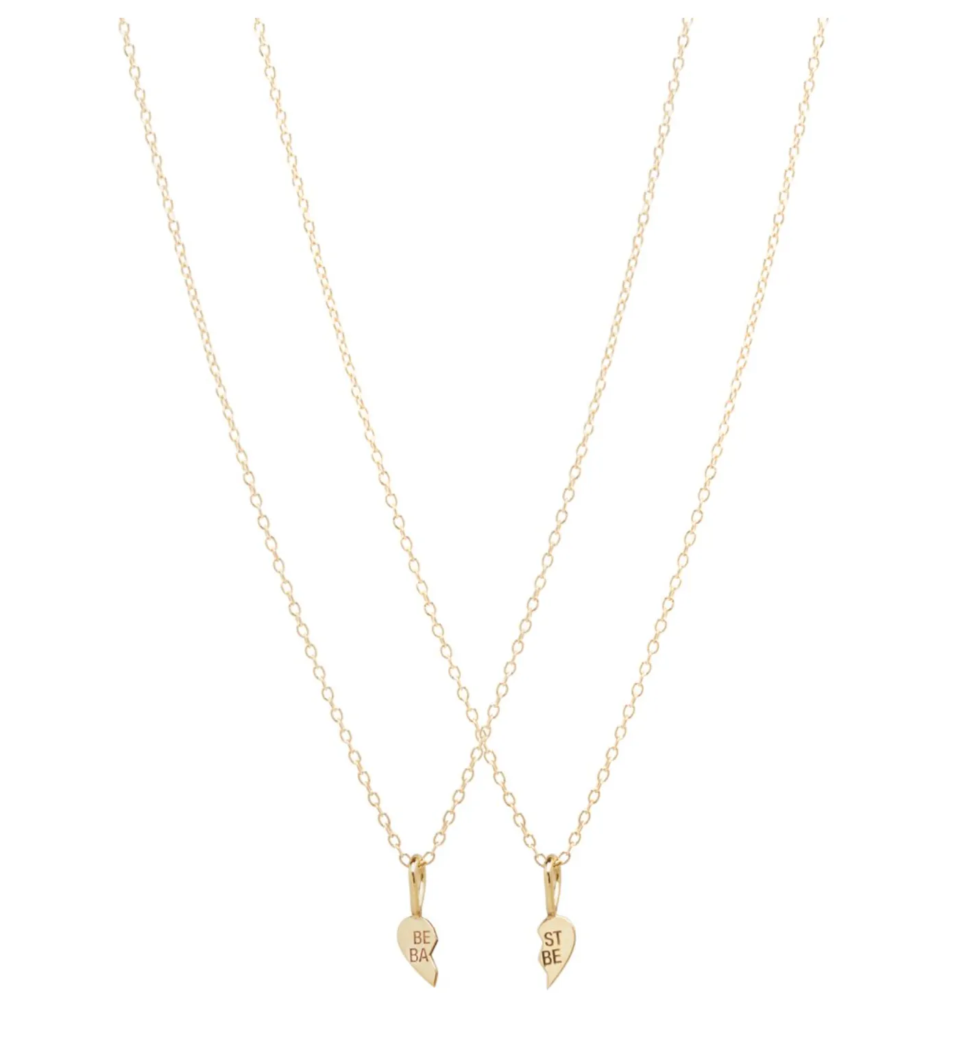 14K ITTY BITTY BEST BABE NECKLACE SET