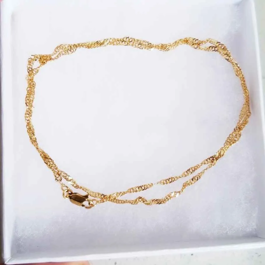 1.5mm Gold Disco Chain Necklace