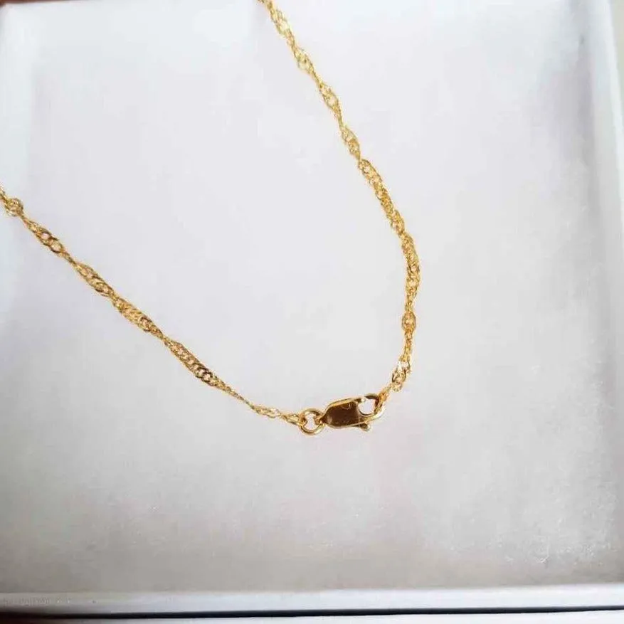 1.5mm Gold Disco Chain Necklace