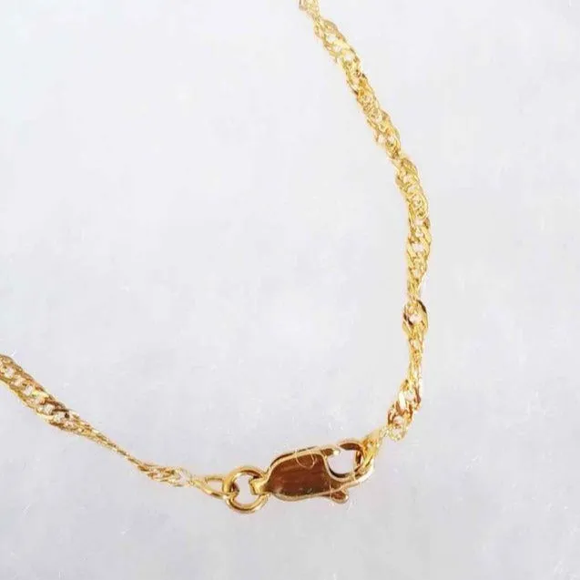 1.5mm Gold Disco Chain Necklace