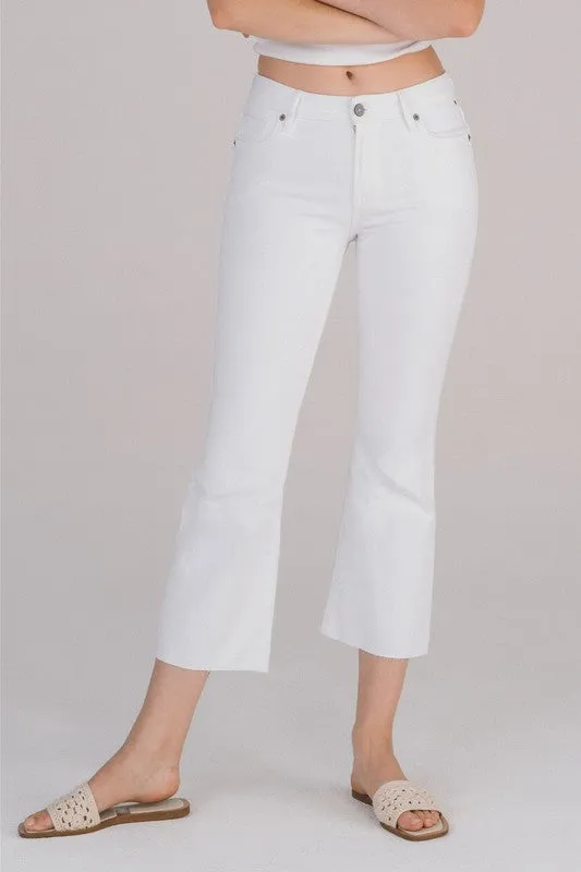 25 Inseam Happi Crop Flare W/ Clean Cut Hem Jeans