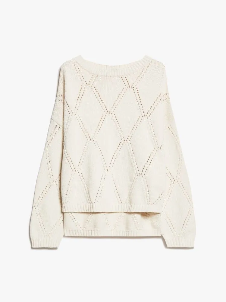 ABBOZZI - OVERSIZE COTTON LOZENGE SWEATER