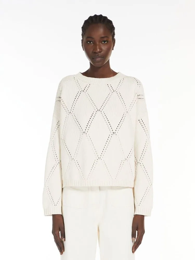 ABBOZZI - OVERSIZE COTTON LOZENGE SWEATER