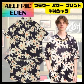 Aelfric Eden  |Flower Patterns Unisex Street Style Short Sleeves Shirts