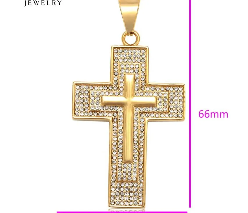 Big Cross Necklace Gold