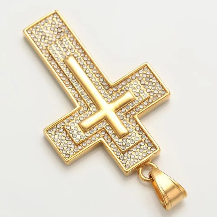 Big Cross Necklace Gold