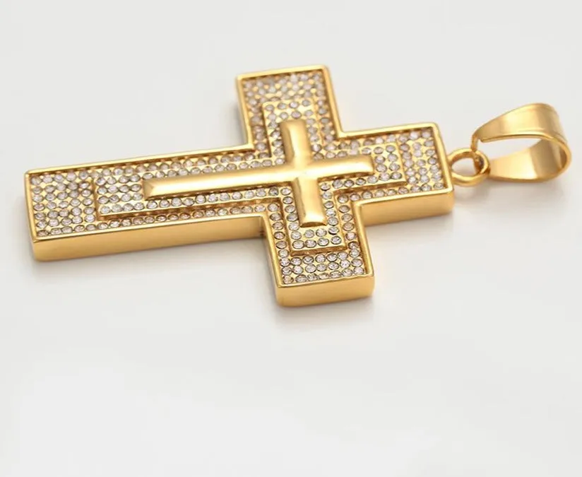 Big Cross Necklace Gold