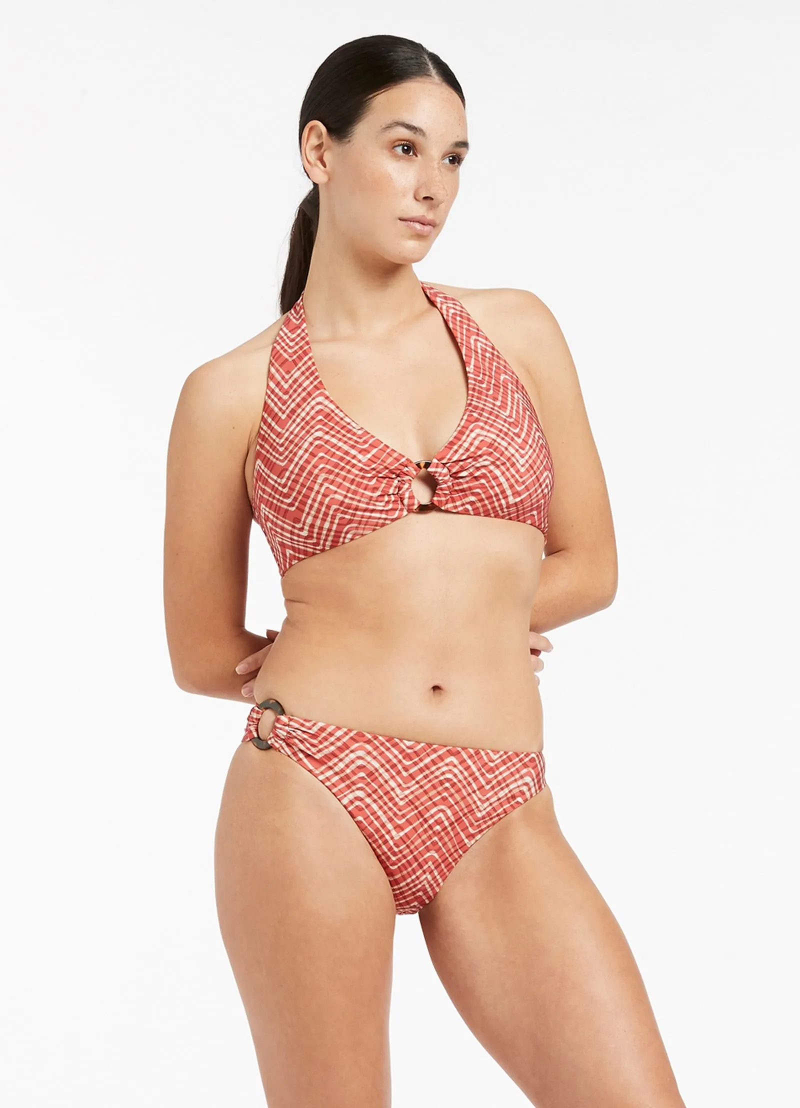 Bonita High Leg Bikini Bottom - Maple