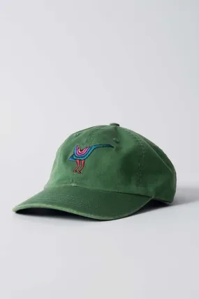 by Parra cotton baseball cap Duck Attack 6 Panel Hat green color with an application 52270