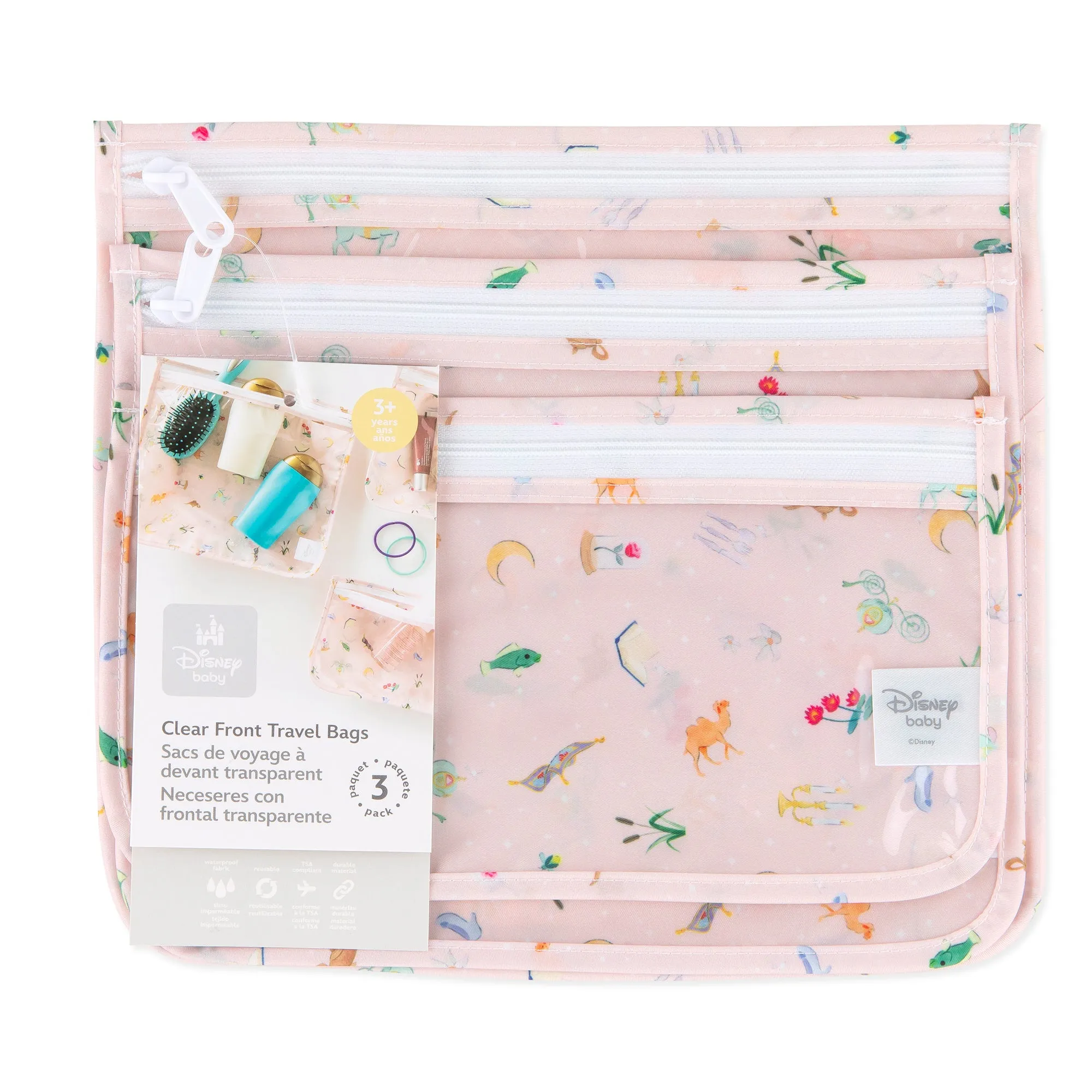 Clear Travel Bag 3 Pack: Princess Magic