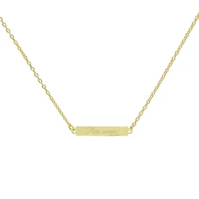 Collar Personalizable Medalla Rectangular Oro