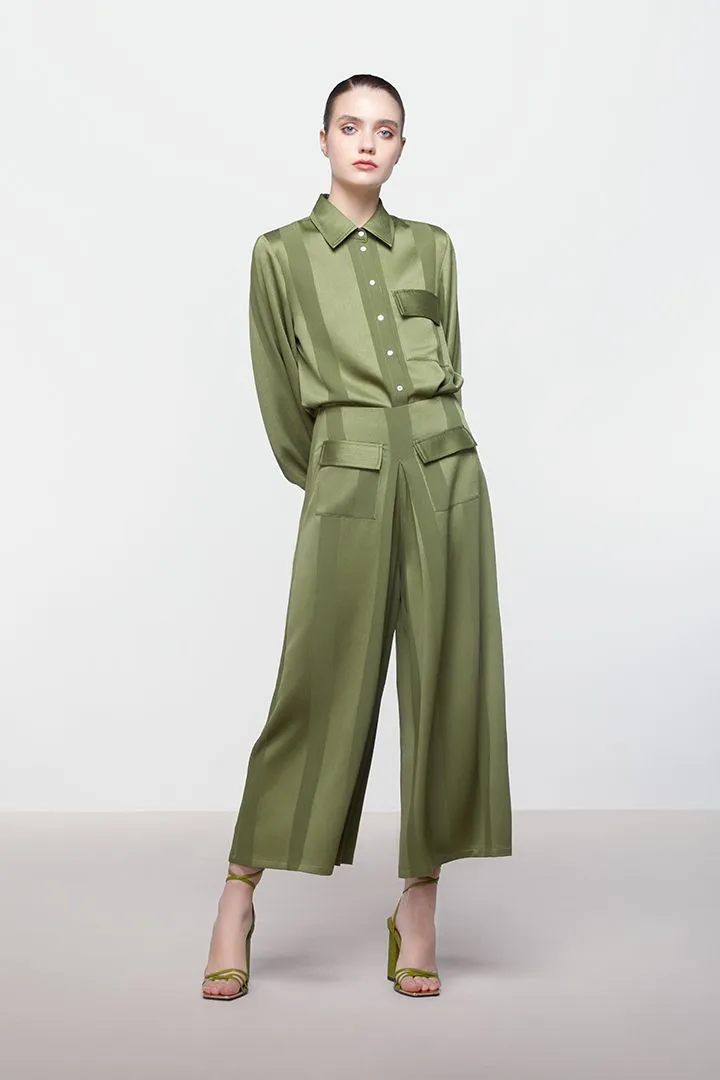 crepe culotte pants