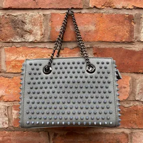 DANIELLA Inspired Stud Handbag - Grey