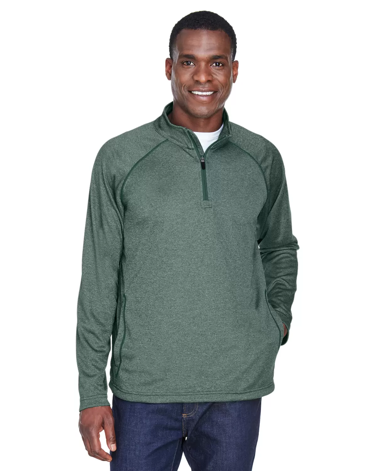 DG440 Devon & Jones Men's Stretch Tech-Shell Compass Quarter-Zip Jacket SKU: DG440