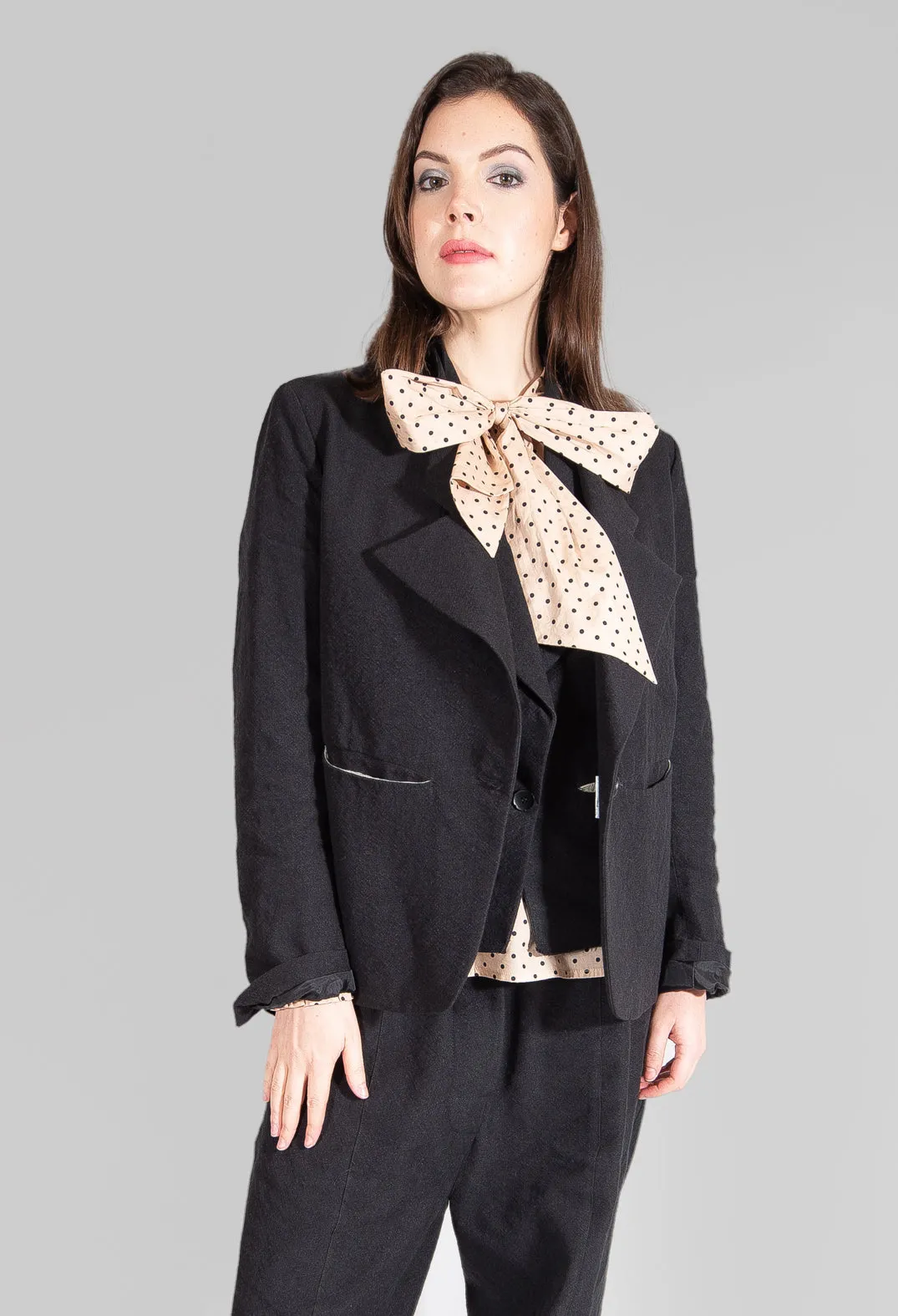 Double Lapel Blazer in Black