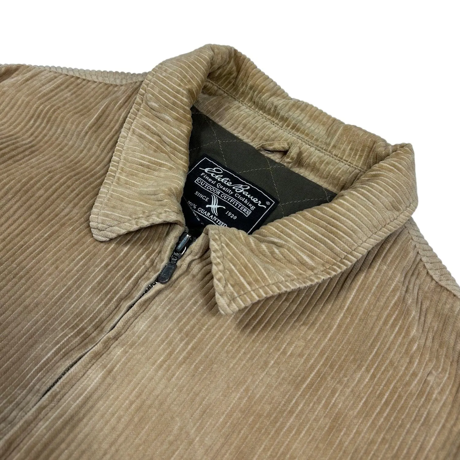 Eddie Bauer Beige Corduroy Harrington Jacket