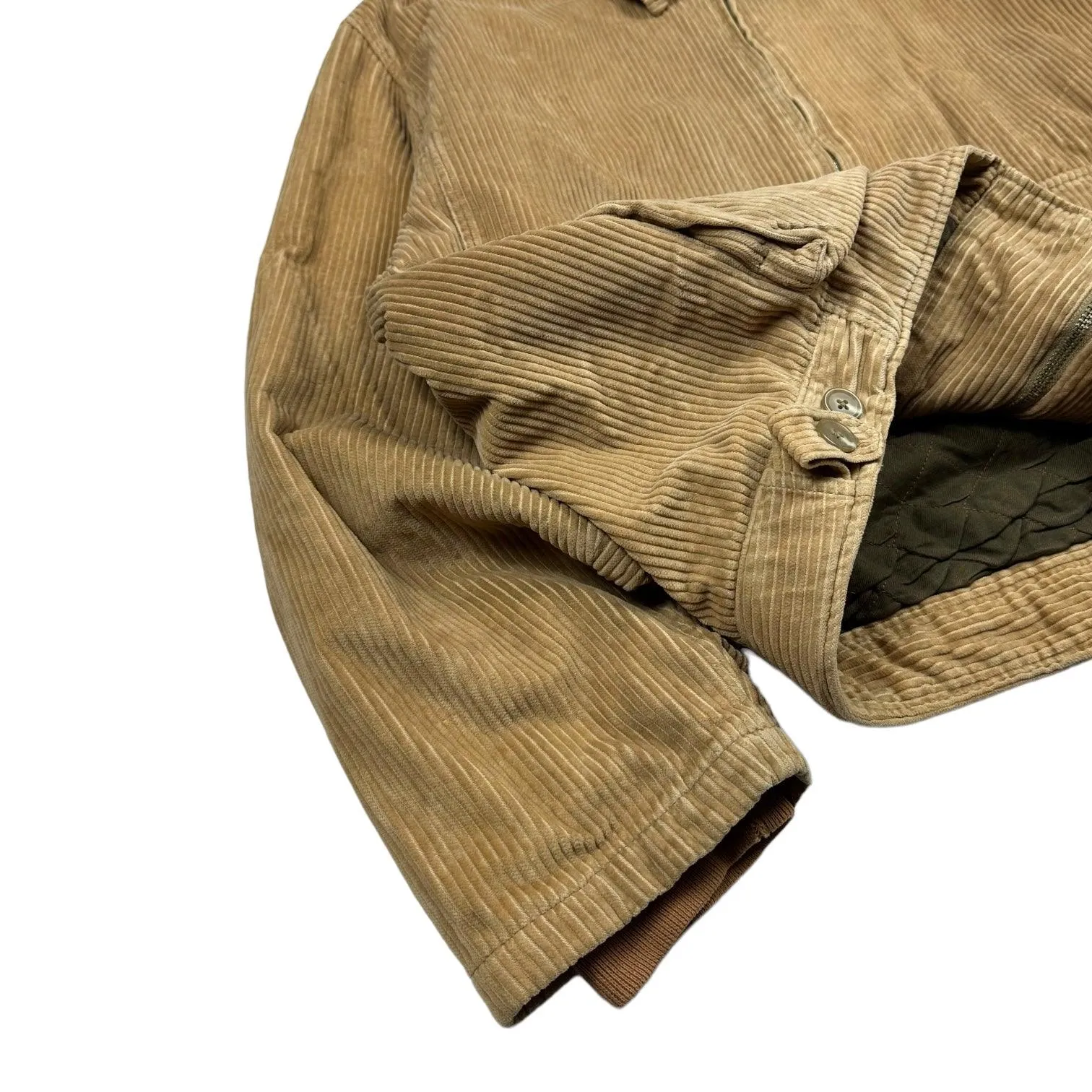 Eddie Bauer Beige Corduroy Harrington Jacket