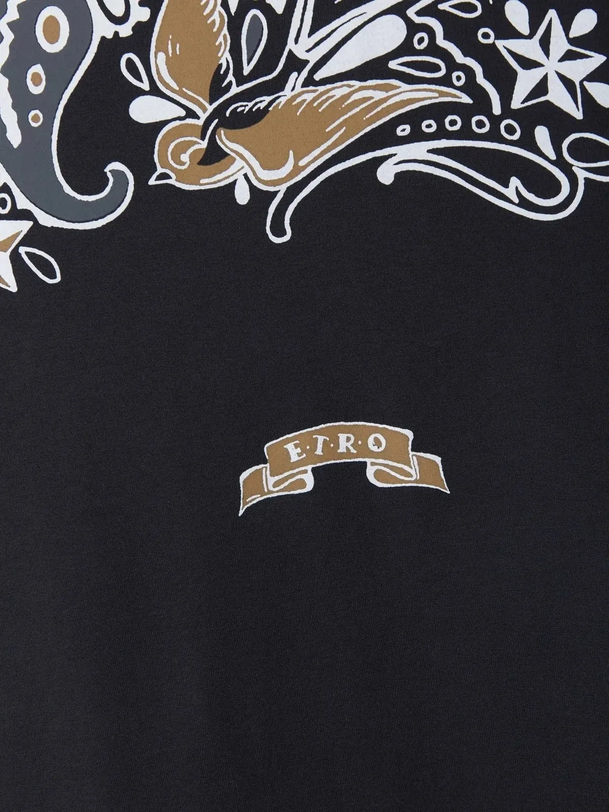 ETRO  |Crew Neck Cotton Short Sleeves Logo Luxury