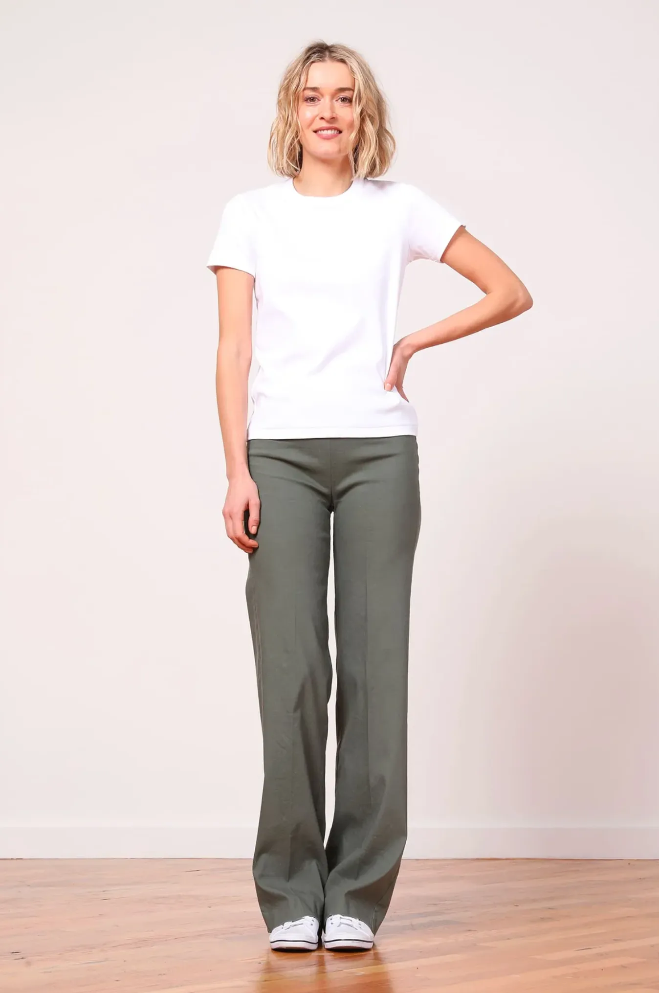 F1159b Avenue Montaigne Linen Pant