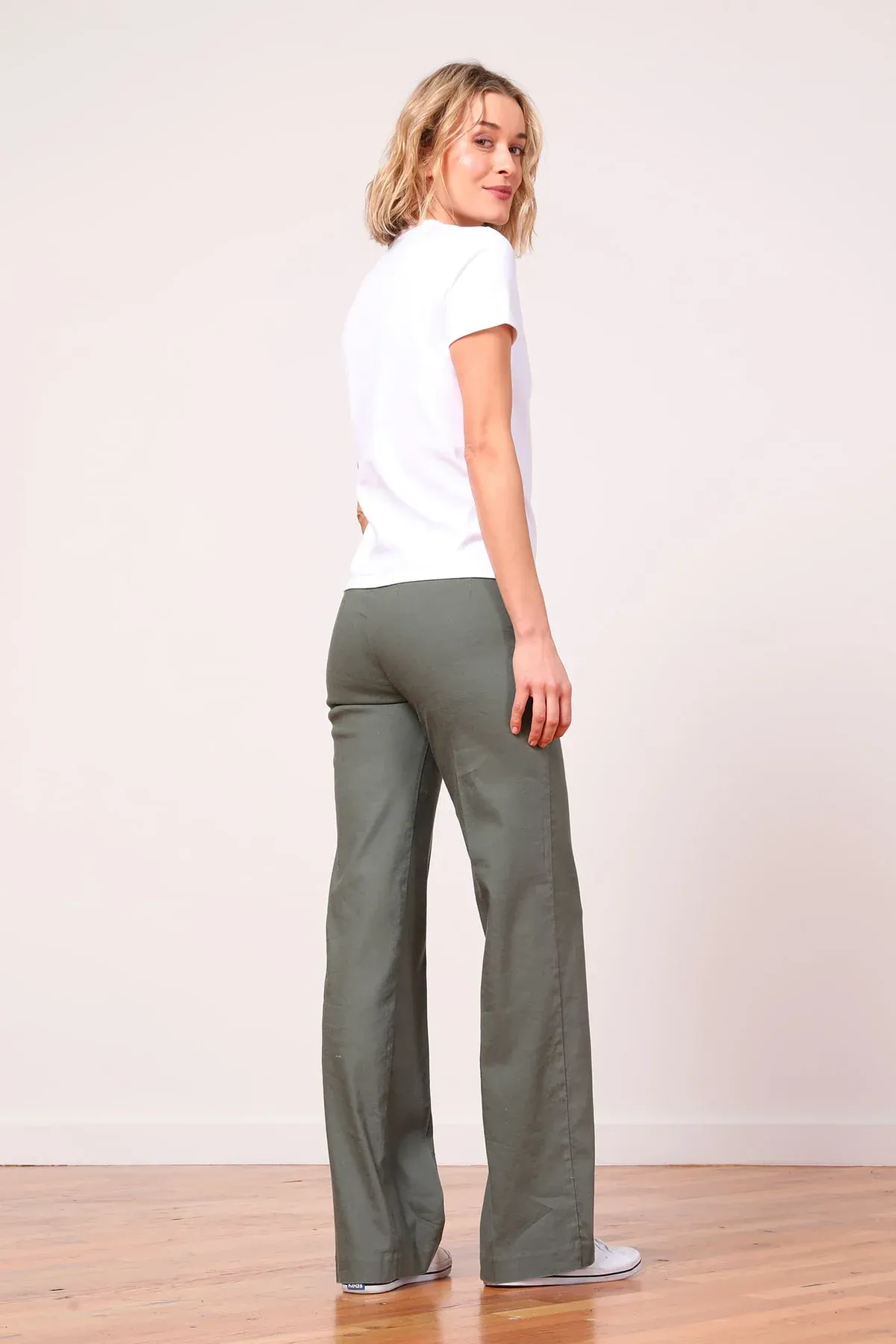 F1159b Avenue Montaigne Linen Pant