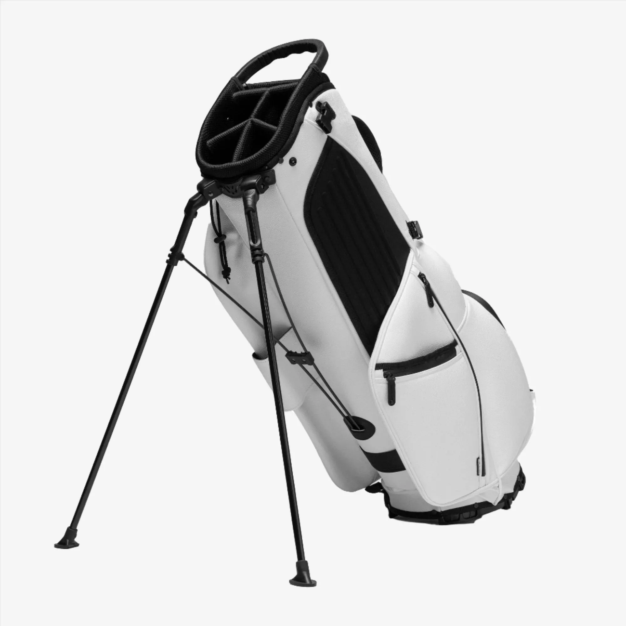 Fairway Leather Golf Stand Bag - White