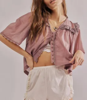 Free People  |Casual Style Cotton Short Sleeves Shirts & Blouses