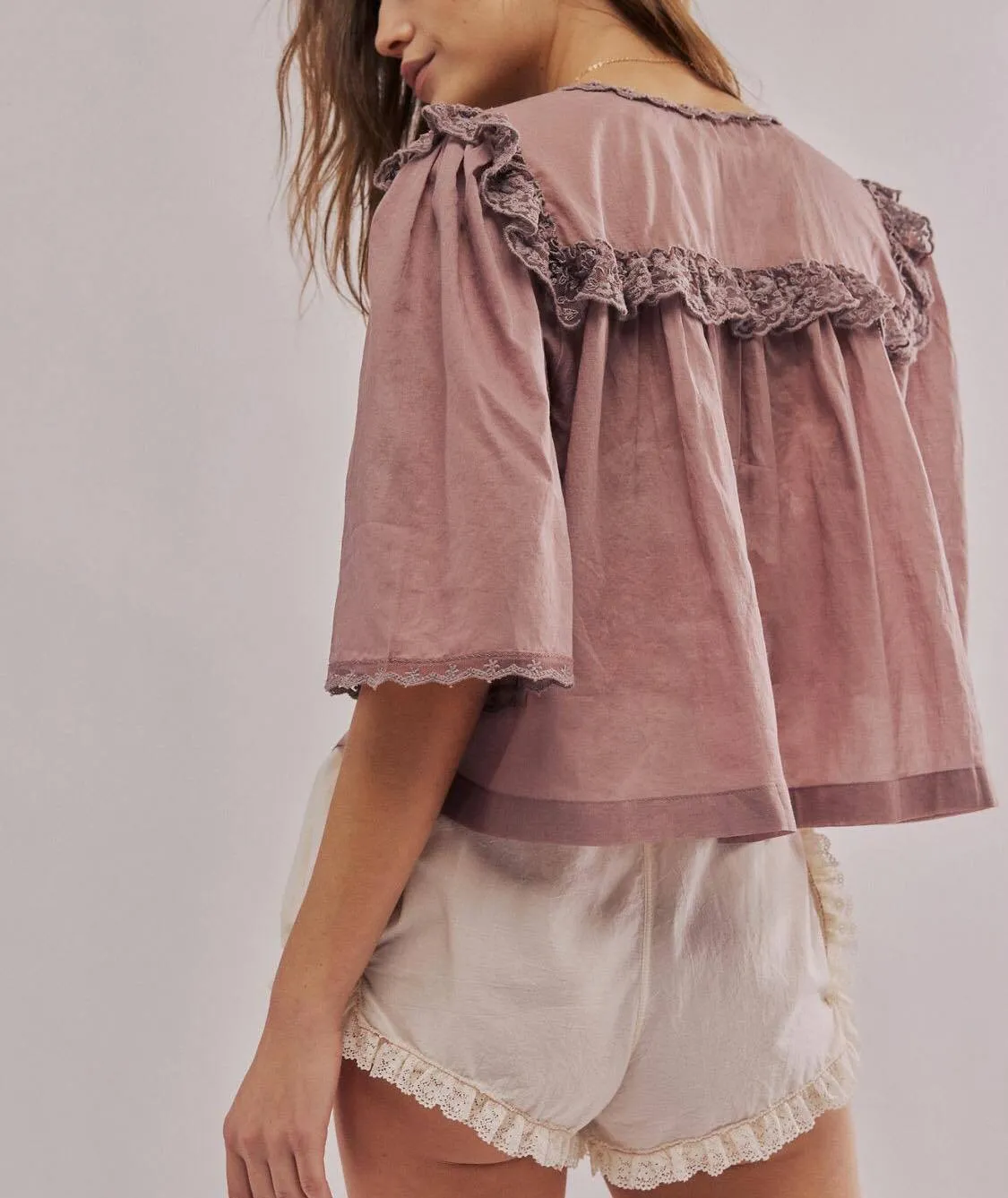 Free People  |Casual Style Cotton Short Sleeves Shirts & Blouses