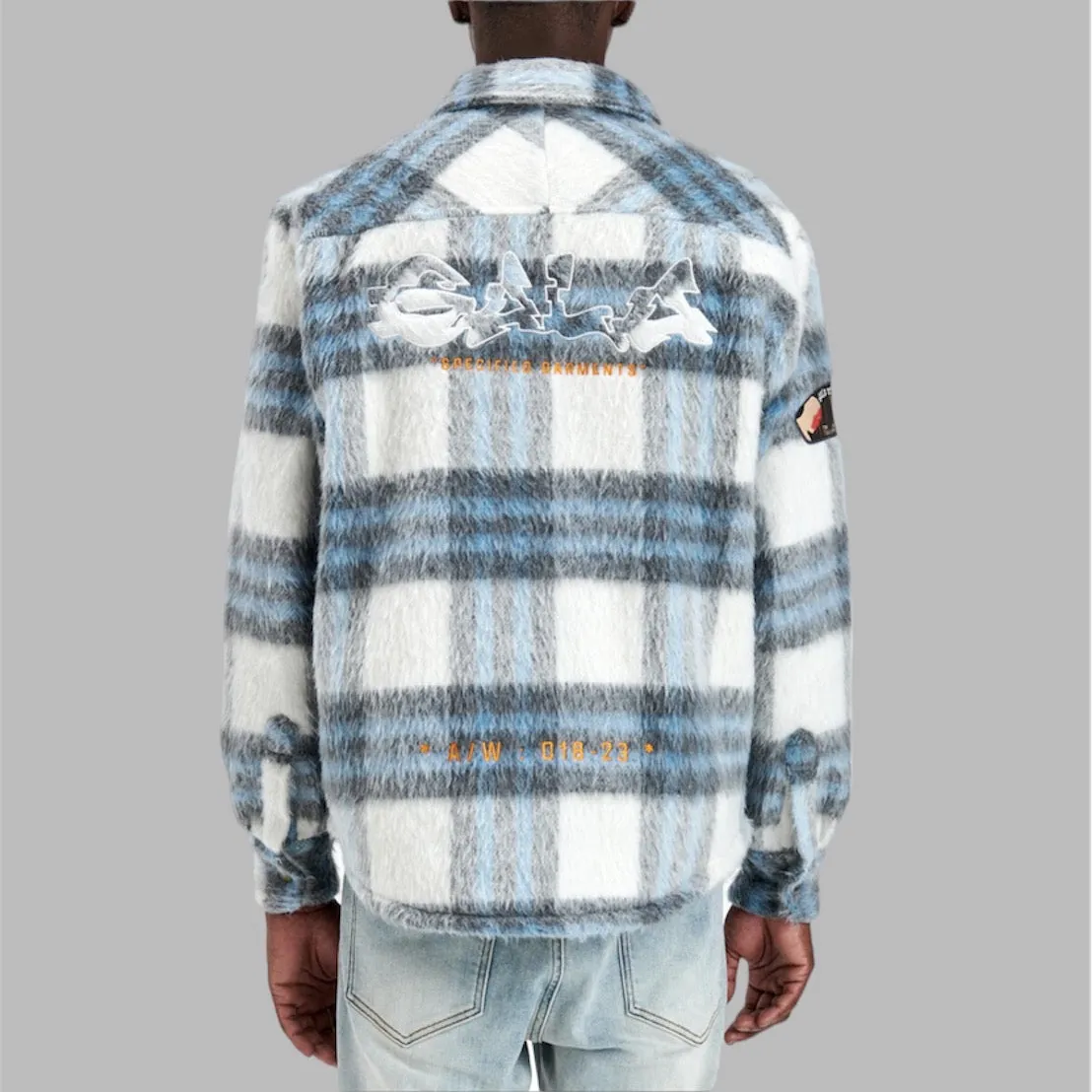 Gala Fury Fleece Flannel Jacket Grey Ice