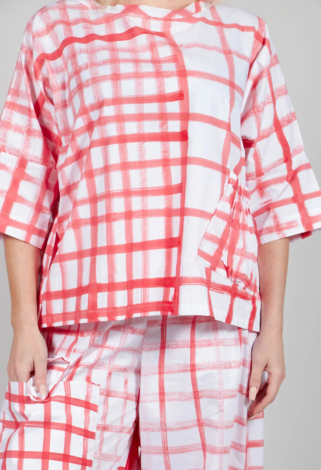 Gingham Picnic Top in Red