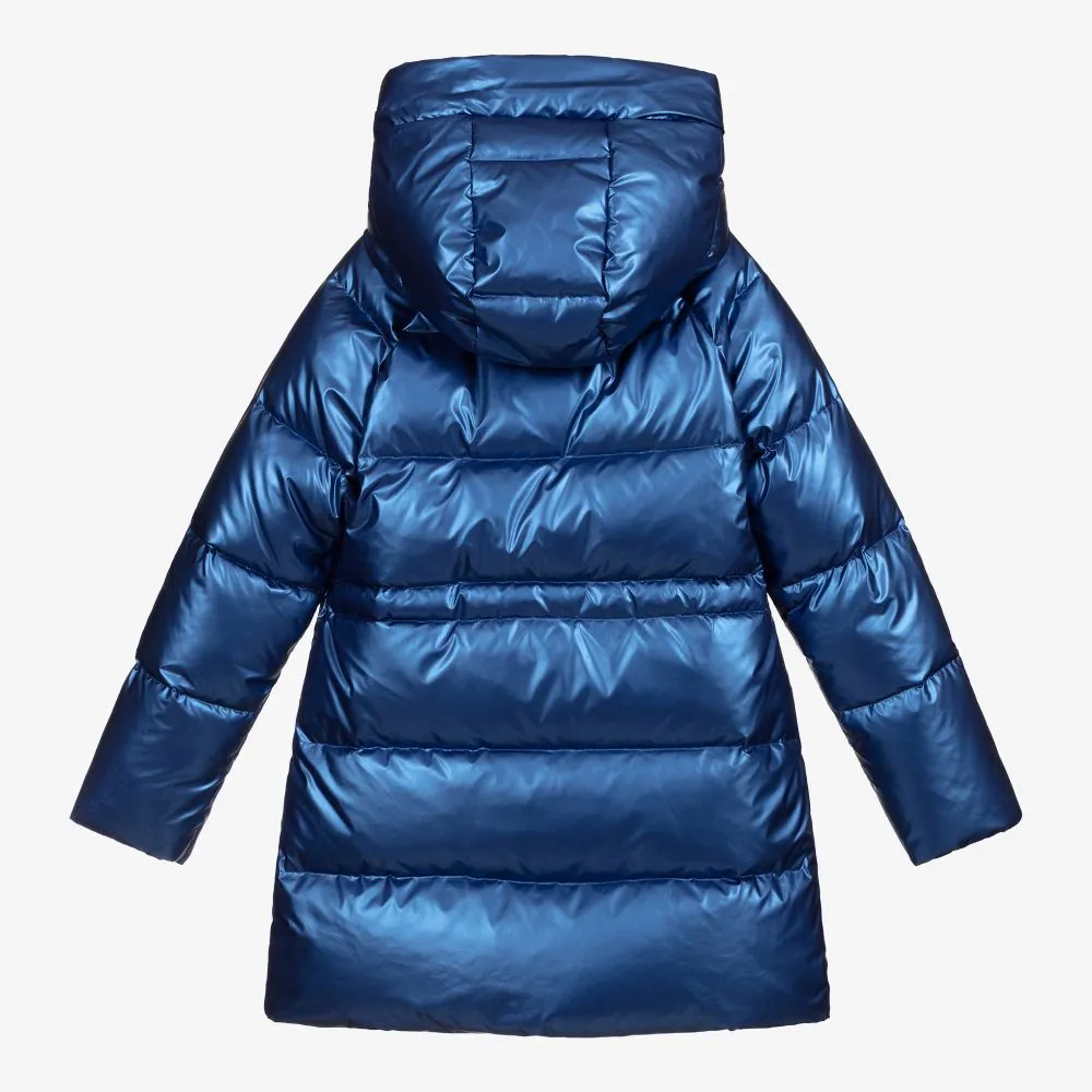 Girls Blue Down Filled Coat