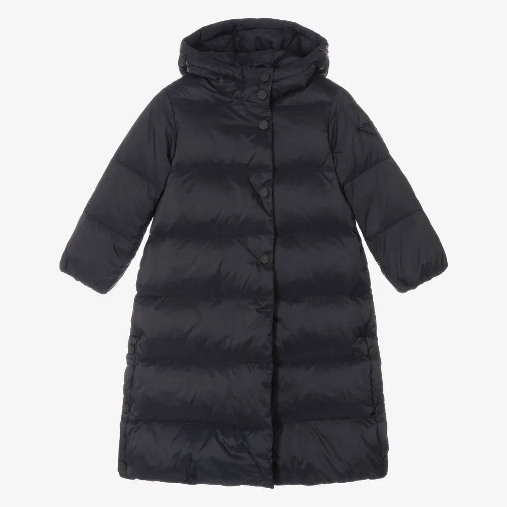 Girls Navy Blue Puffer Coat