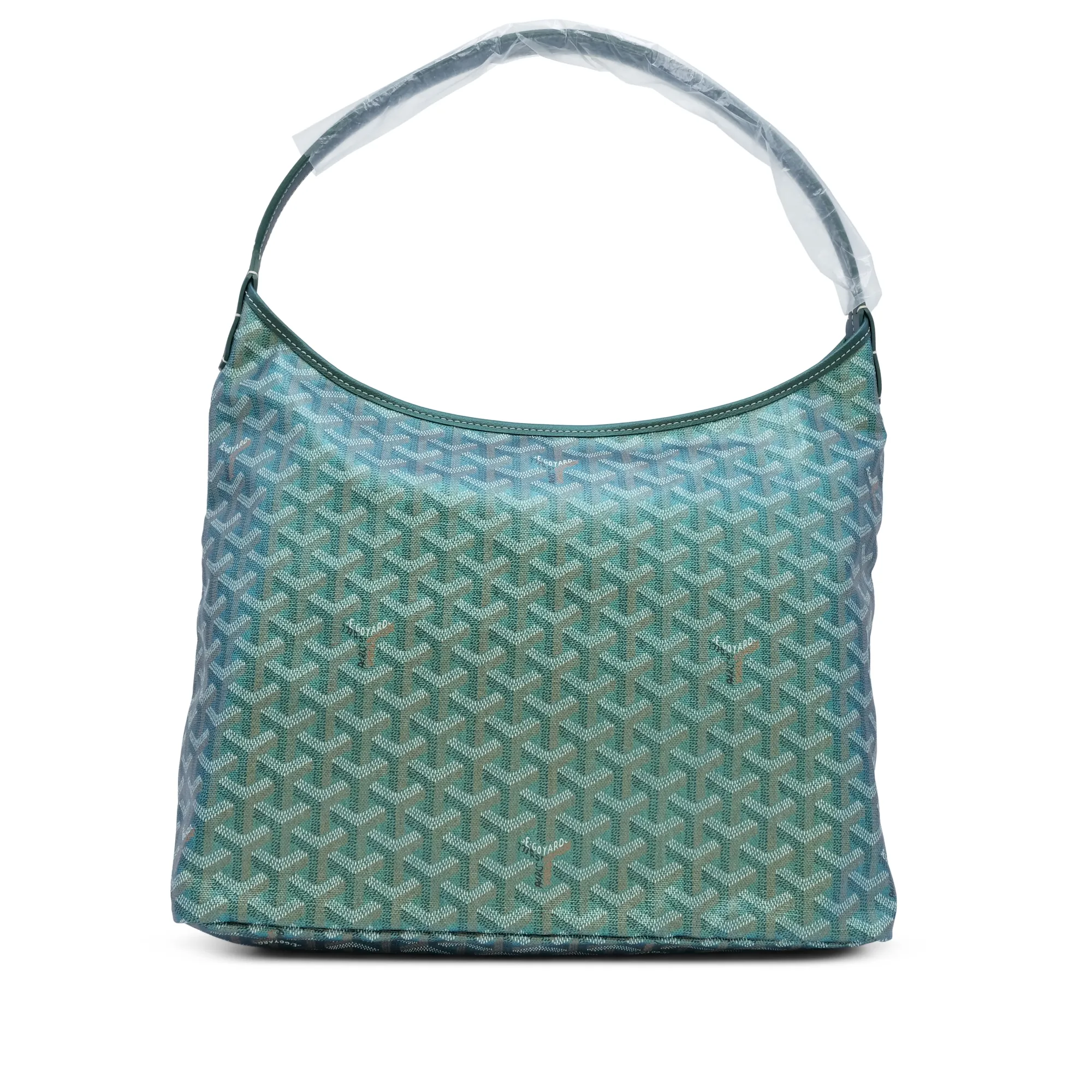 Goyard Pearly Green Goyardine Canvas and Chevroches Calfskin Boheme Hobo Bag Palladium Hardware