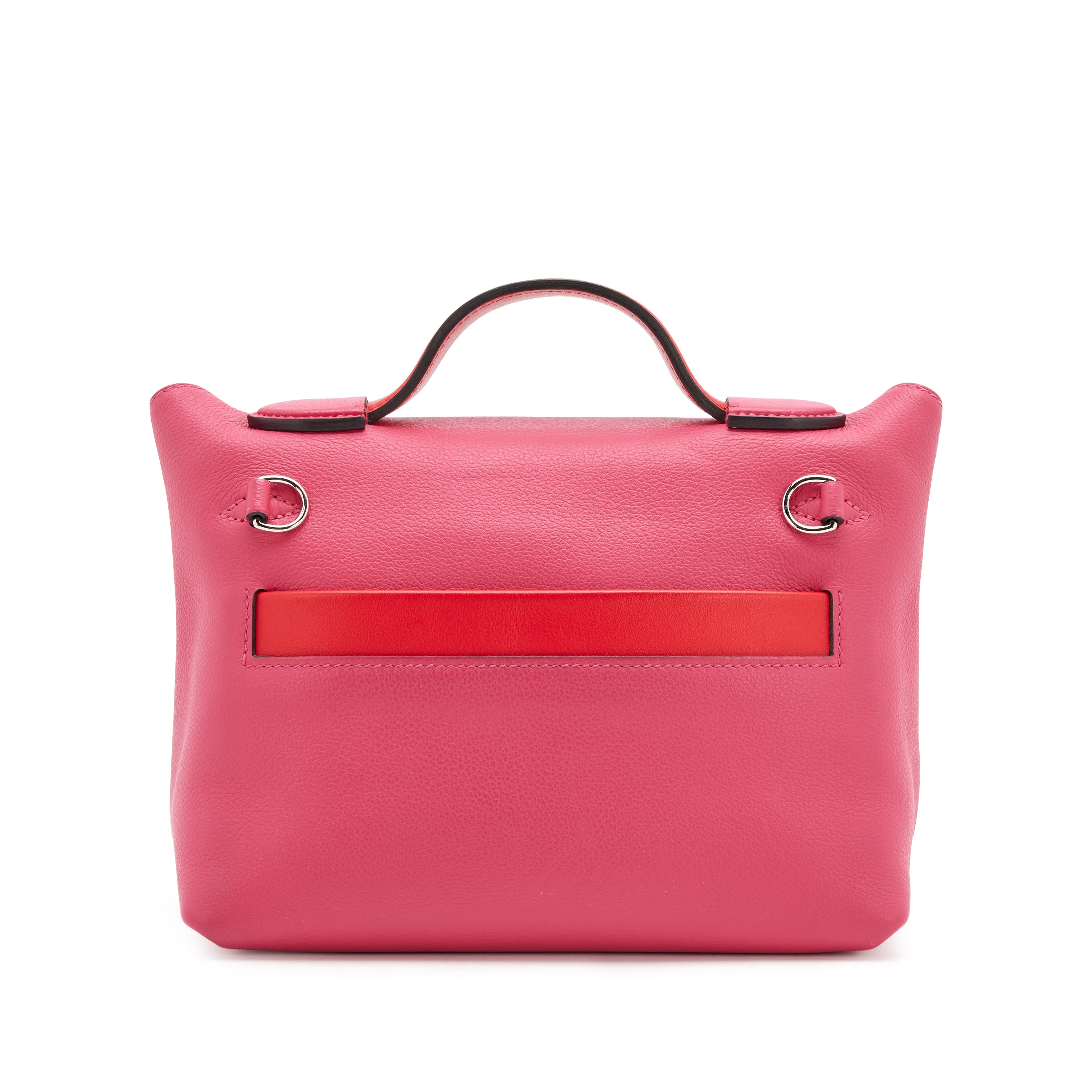 Hermès Rose Mexico and Rouge De Coeur Evercolor and Swift Mini 24/24 21 Bag Palladium Hardware, 2021