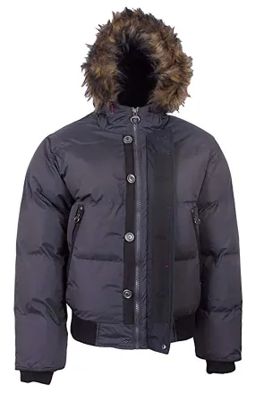 J. Whistler Mens Quilted Puffer Jacket Jwhi-4630-CHARCOAL Charcoal/Charcoal