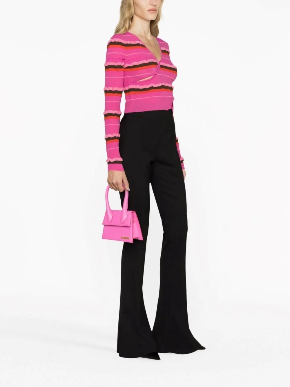 Jacquemus Le Chiquito Moyen Handbag in Neon Pink