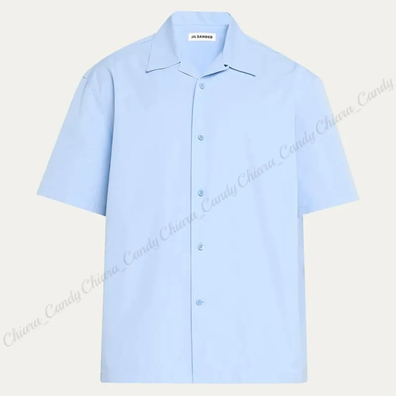 Jil Sander  |Plain Cotton Short Sleeves Designers Shirts