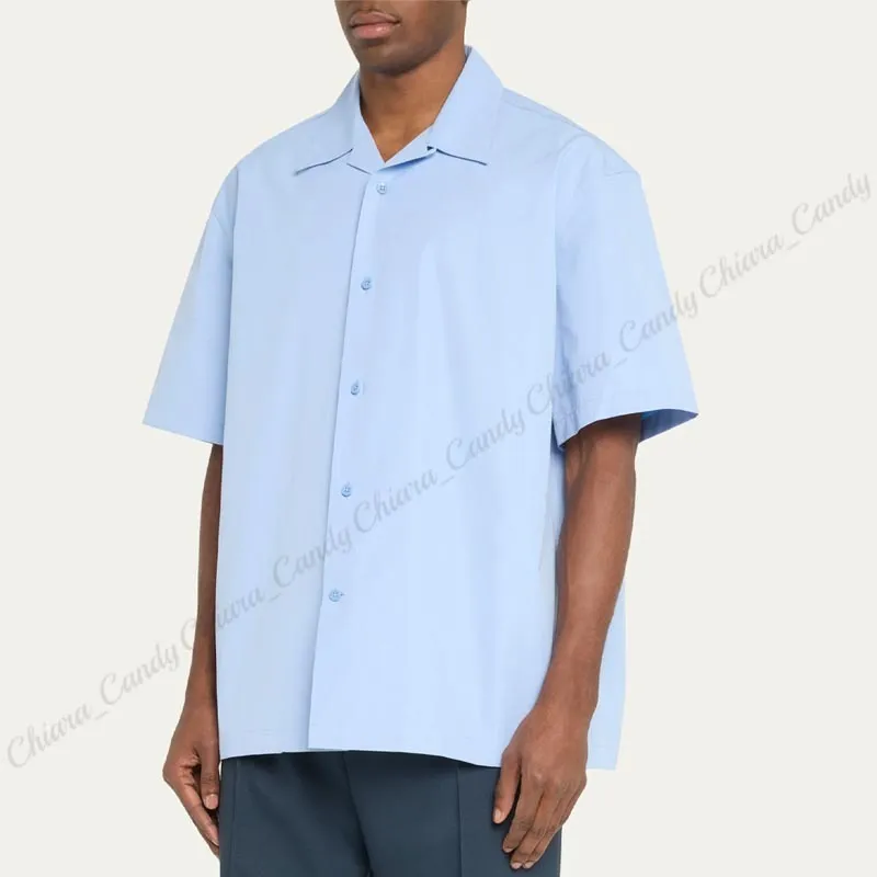 Jil Sander  |Plain Cotton Short Sleeves Designers Shirts