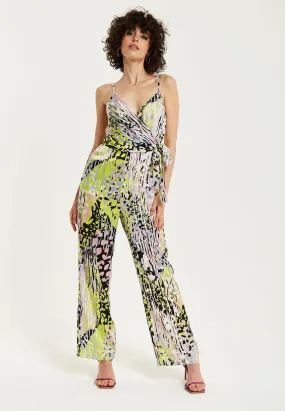 Jumpsuits | Multicolour Abstract Print Jumpsuit | Liquorish