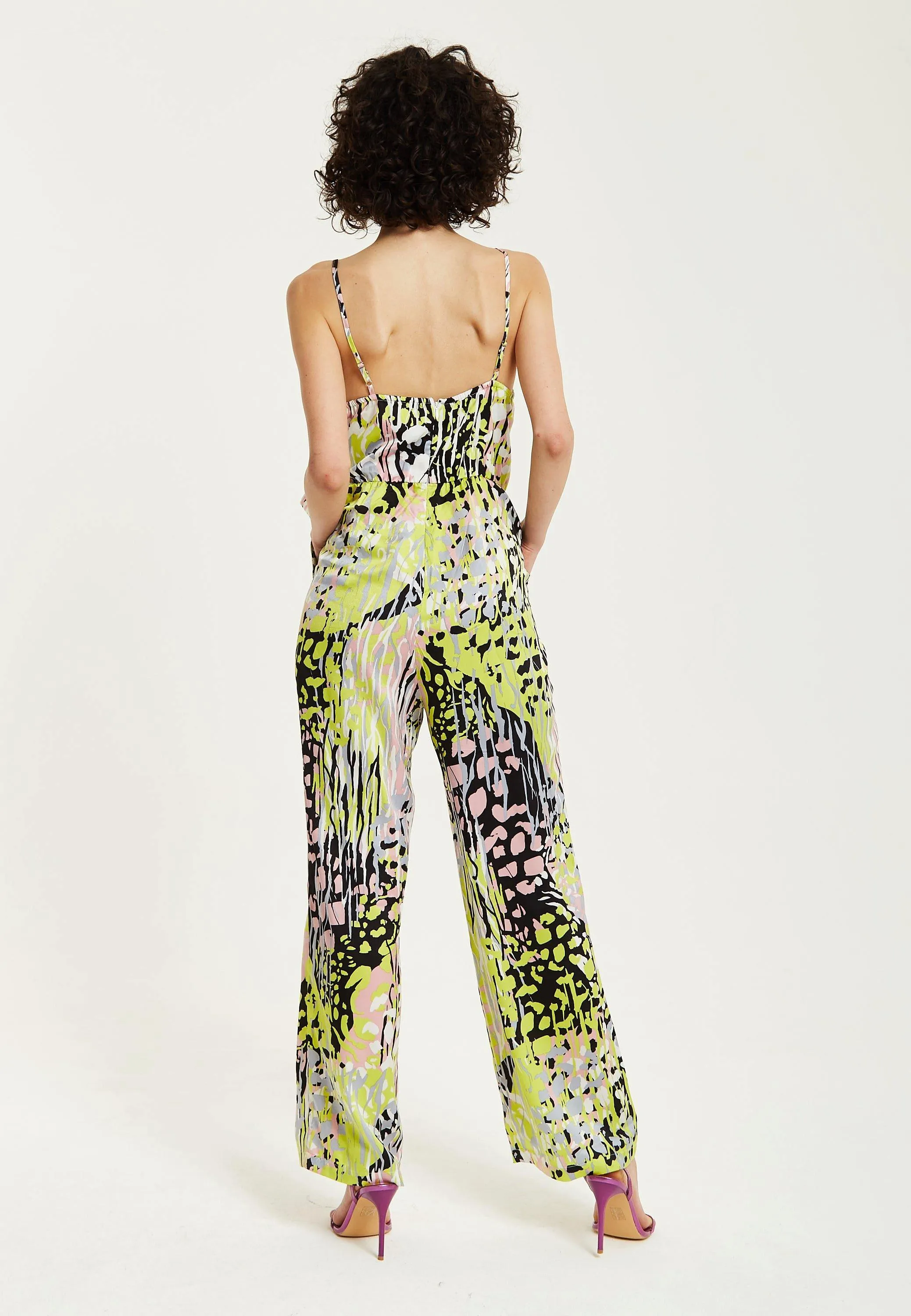 Jumpsuits | Multicolour Abstract Print Jumpsuit | Liquorish