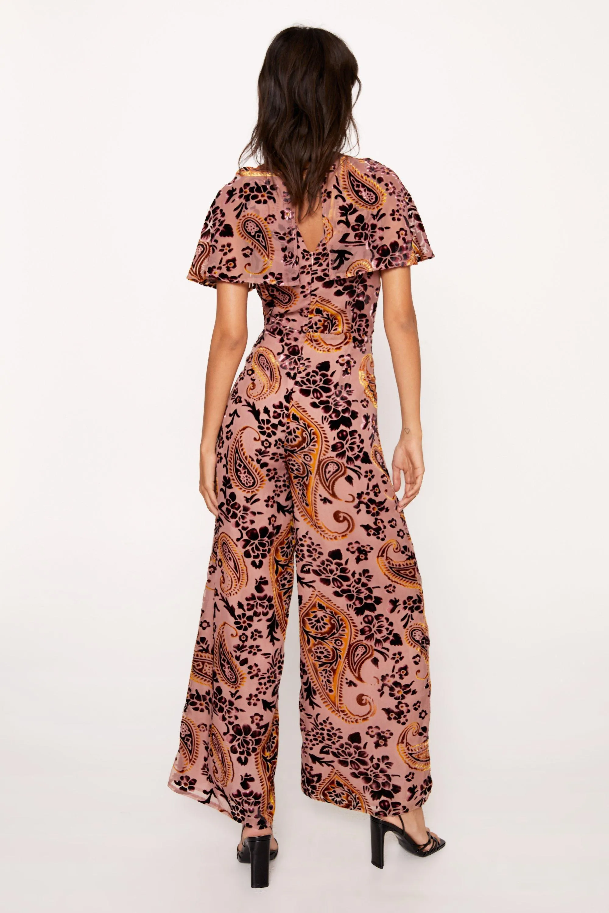 Jumpsuits | Paisley Devore Angel Sleeve Jumpsuit | NastyGal