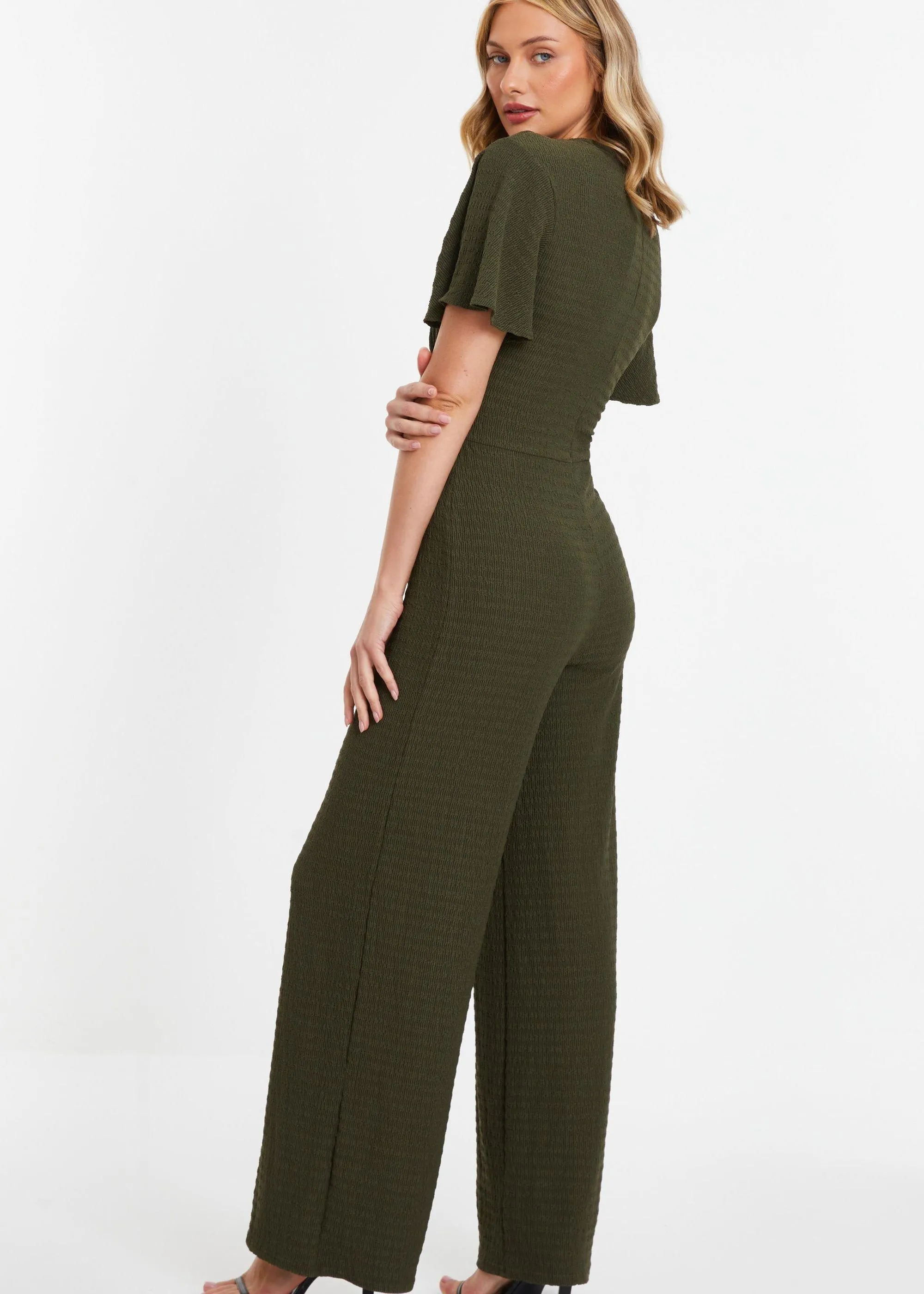 Jumpsuits | Textured Wrap Jumpsuit | Quiz