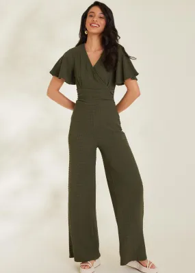 Jumpsuits | Textured Wrap Jumpsuit | Quiz