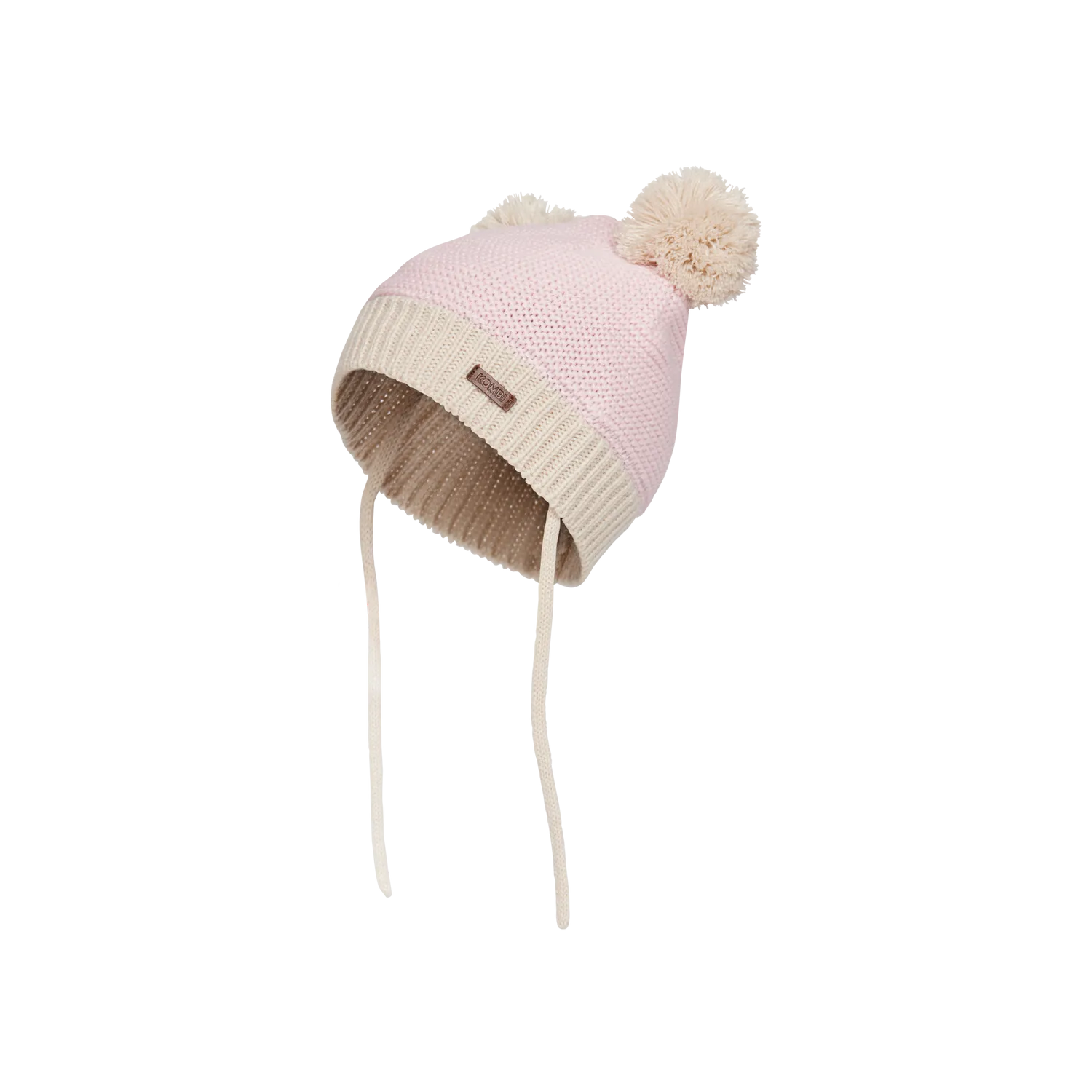 KOMBI Infant Minnie Double Pom Pom Knit Toque -Rose Shadow