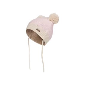 KOMBI Infant Minnie Double Pom Pom Knit Toque -Rose Shadow