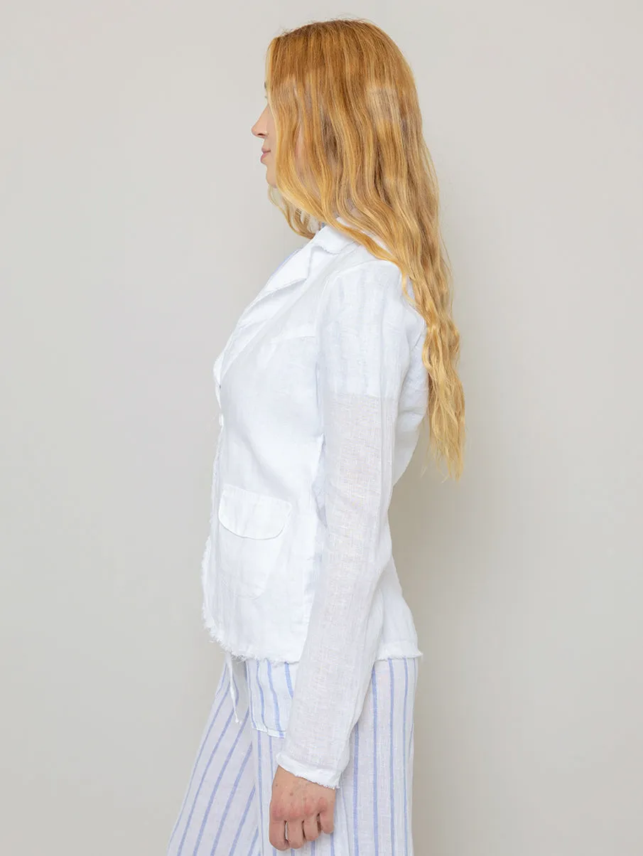 Linen Blazer - White