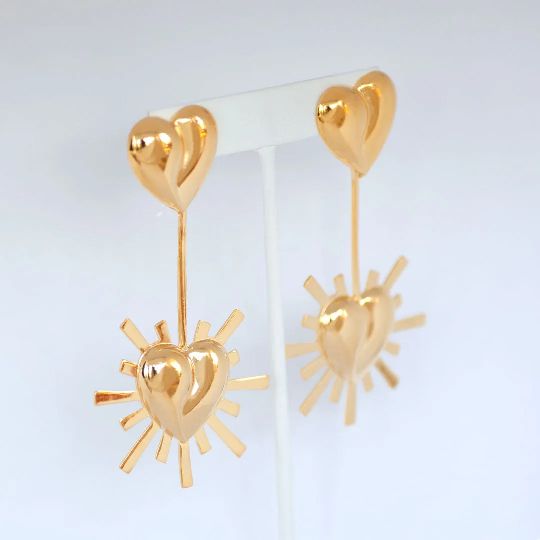 Lola Starburst Heart Earrings